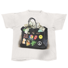 Load image into Gallery viewer, White Designer Bag Streetwear Tee Loose Fit T Shirt 190 GSM Cotton Heavyweight Premium