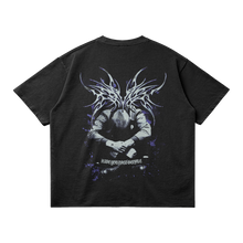Load image into Gallery viewer, Kryptic Myst Garment Dyed Streetwear Tee 260GSM Cotton Faded Raw Hem True To Size