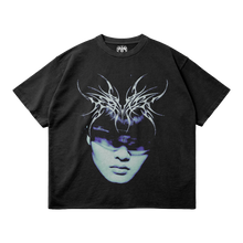 Load image into Gallery viewer, Kryptic Myst Garment Dyed Streetwear Tee 260GSM Cotton Faded Raw Hem True To Size
