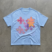 Load image into Gallery viewer, Blue Y2K Star Tee Streetwear Graphic Unisex Regular Fit Crew Neck T Shirt 220GSM Cotton
