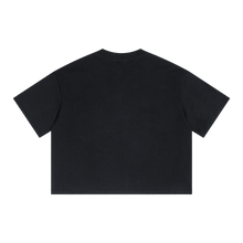Load image into Gallery viewer, Alone Streetwear Tee Cropped Boxy T-Shirt Y2K 250GSM Summer Black Short Sleeve Crew Neck
