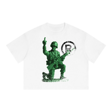 Load image into Gallery viewer, Deployed Streetwear Tee Y2k T-Shirt White Boxy Cropped 250GSM Summer Short Sleeve Crew Neck
