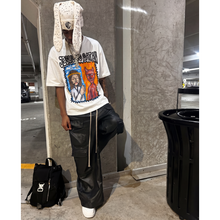 Load image into Gallery viewer, Jesus Vs Satan Streetwear Tee Y2k T-Shirt White Boxy Cropped 250GSM Summer Short Sleeve Crew Neck

