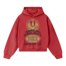 Load image into Gallery viewer, Arnuki Red Smile Streetwear Hoodie 460GSM Y2K Unisex Cotton DTG Graphic
