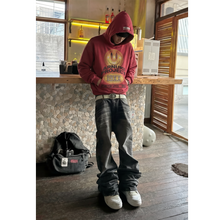 Load image into Gallery viewer, Arnuki Red Smile Streetwear Hoodie 460GSM Y2K Unisex Cotton DTG Graphic

